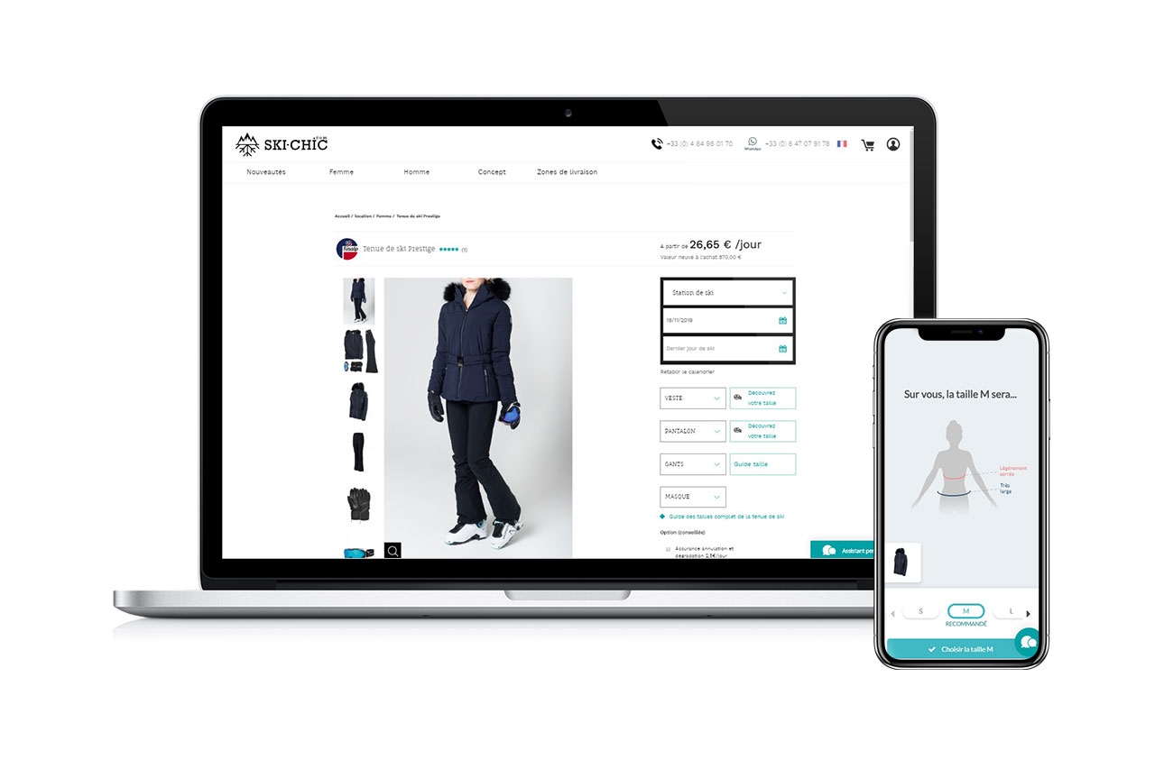 ski clothing rental concept town
